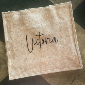 Victoria Tan Burlap Bag (NEW)